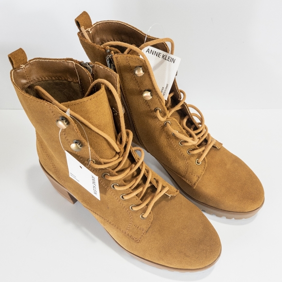 Anne Klein Abott Combat Boots Cognac -8.5 - Picture 10 of 13